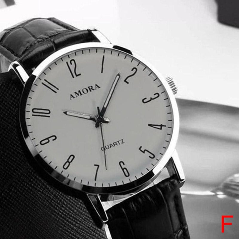 AMROA men's watch, non-waterproof, Korean style quartz watch for middle-aged men.